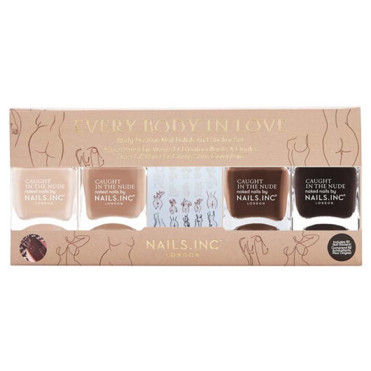 Every Body In Love 4-Piece Nail Polish and Sticker Set