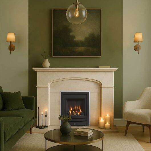 Axon Franklin Limestone Fireplace