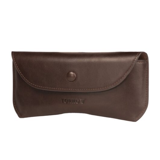 Leather Sunglasses Case / Glasses Case - Dark Brown