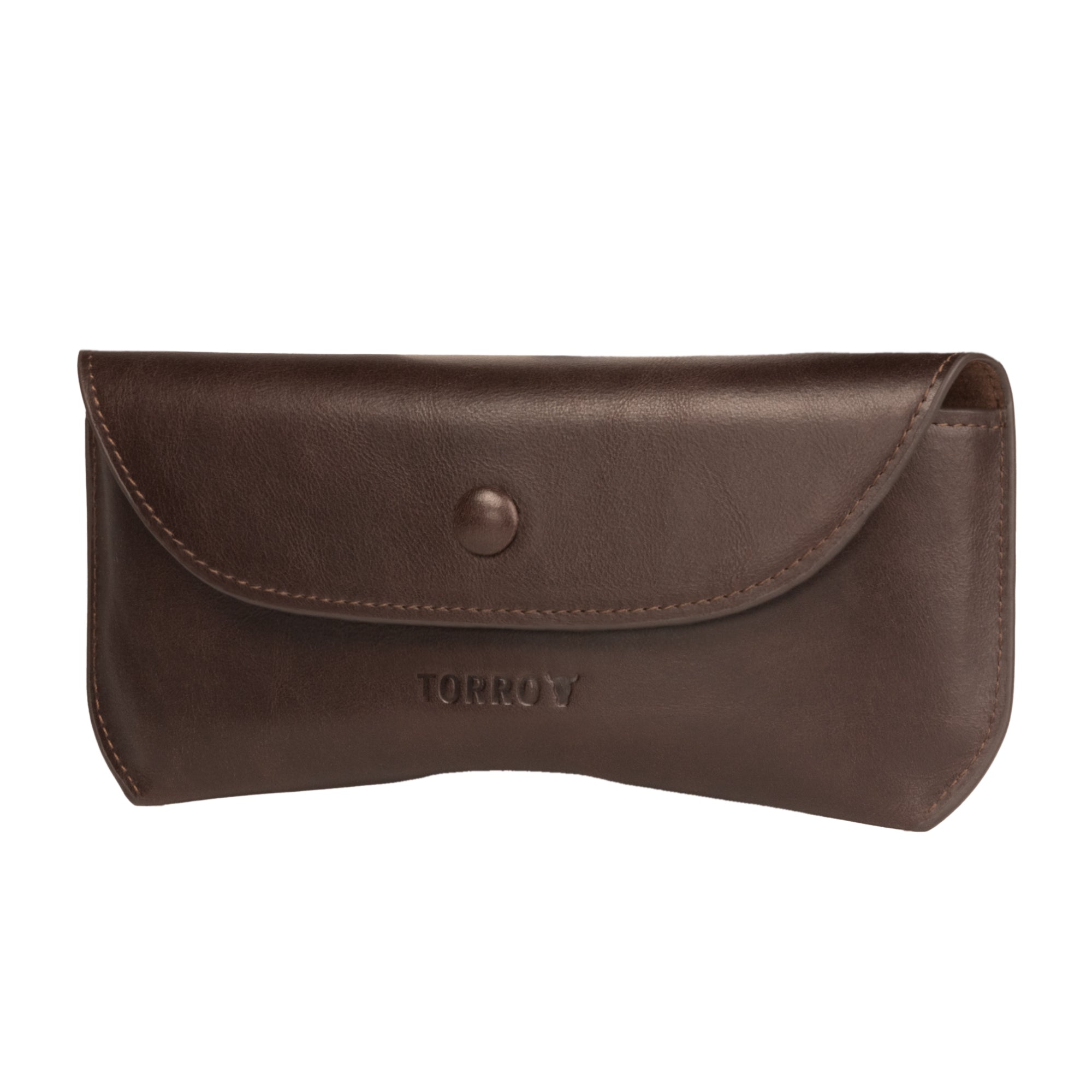 Leather Sunglasses Case / Glasses Case - Dark Brown