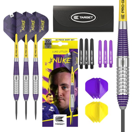 TARGET Darts Luke Littler Brass Steel Tip Darts Set
