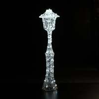 1.5M Soft Acrylic Light Up Christmas Lamp Post with 170 White/Warm White Twinkling LEDs