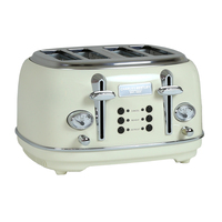 1.7L Kettle & 4 Slice Toaster Set Cream & Chrome