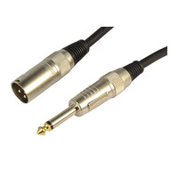 1/4" Mono Jack to Male XLR Leads, 1.5m