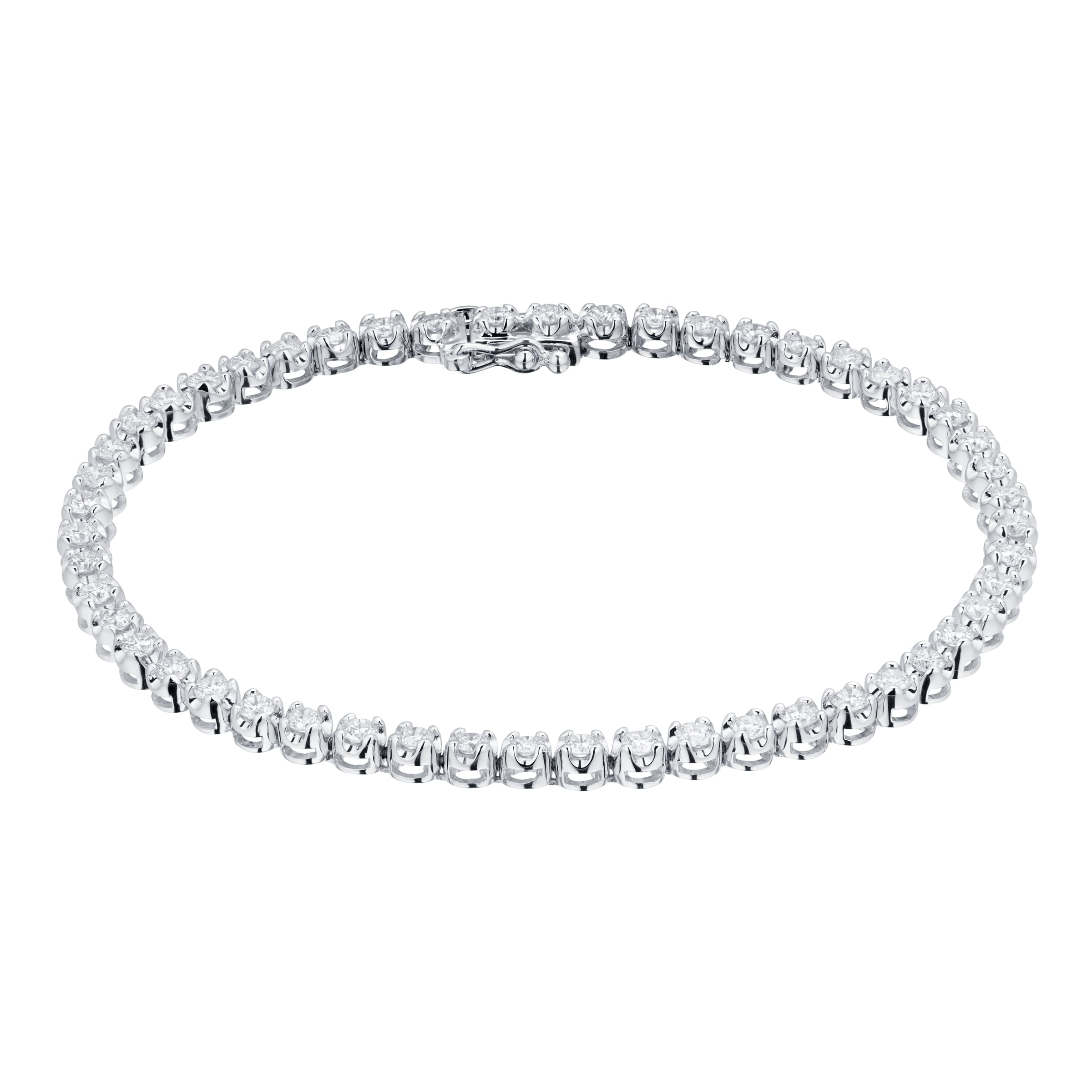 9ct White Gold 2.00cttw Diamond Tennis Bracelet