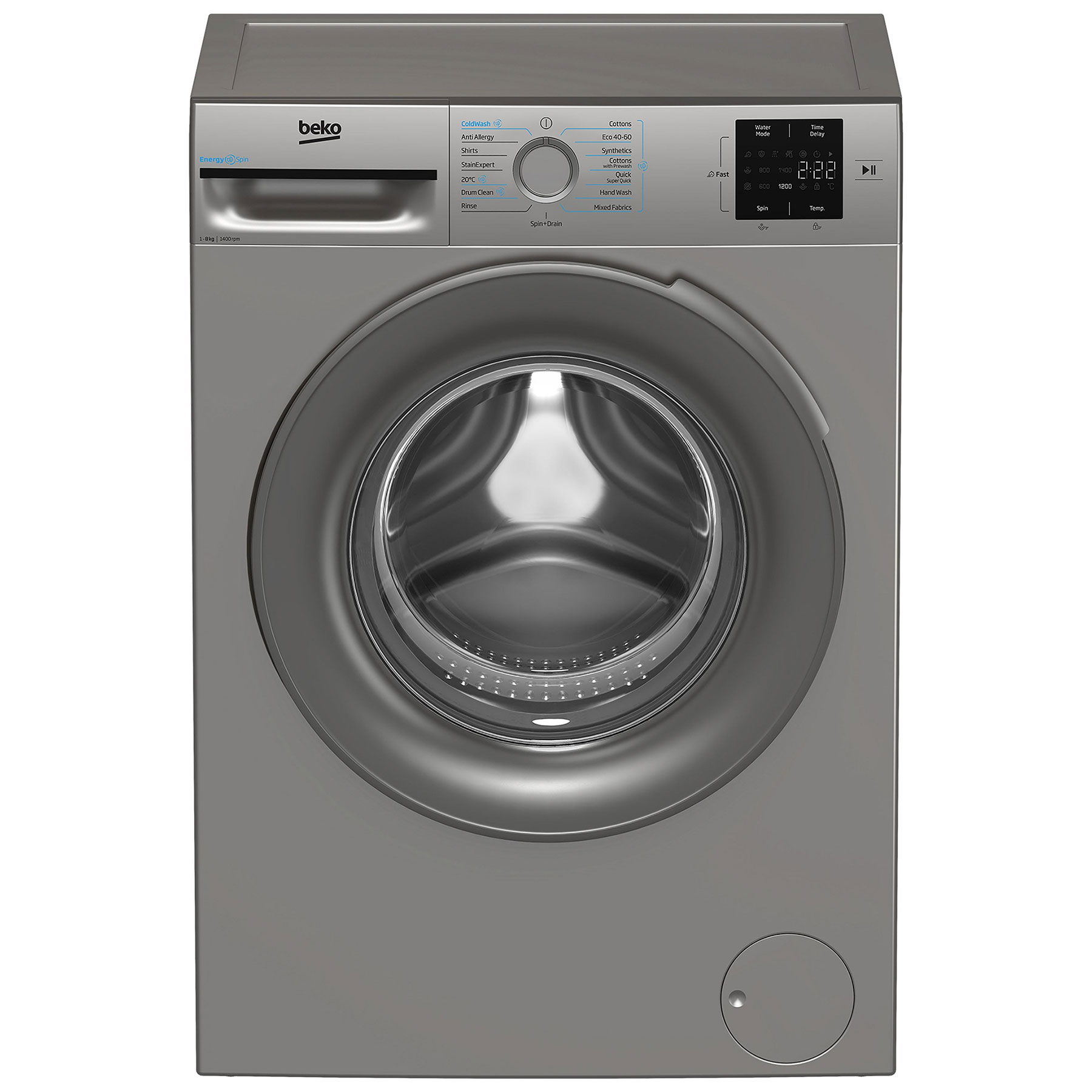 Beko BMN3WT3841S 8kg 1400 Spin Washing Machine in Silver A Rated ProSm
