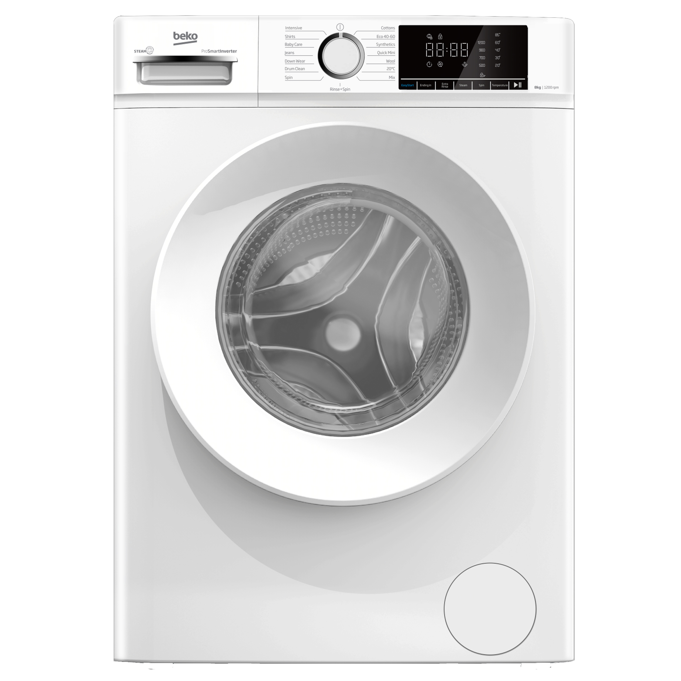Beko BWC8121W 8kg 1200 Spin Washing Machine in White A Rated ProSmart
