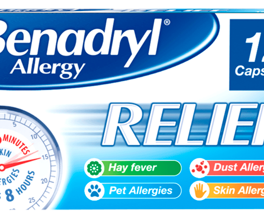 Benadryl Allergy Relief Capsules 12 Caps