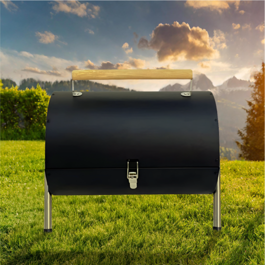 BillyOh Baltimore Portable Charcoal Barrel BBQ - Black Portable Barrel