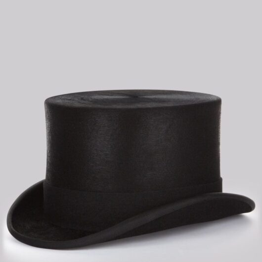 Black Melusine Fur Top Hat