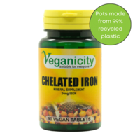 Chelated Iron 24mg Capsules πpe; Vegan Supplement Store πpe; FREE Shipping