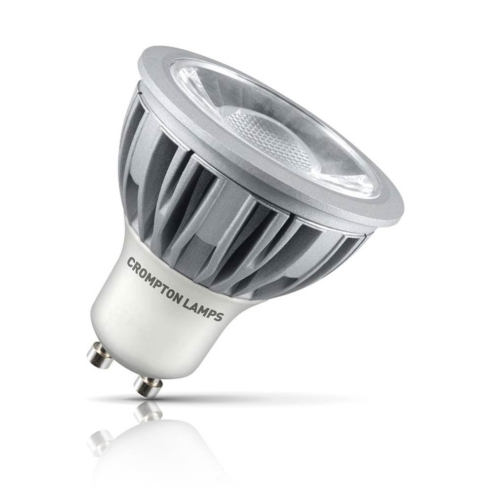 Crompton GU10 Spotlight LED Light Bulb 5W (50W Eqv) Daylight Clear Halogen Replacement High Performance 45°