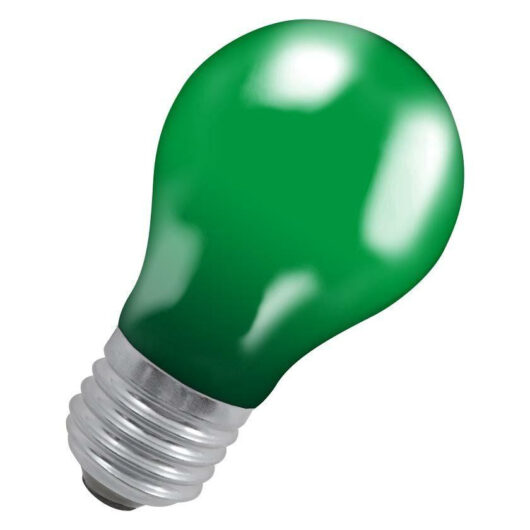 Crompton Lamps 25W GLS Light Bulb E27 Dimmable Colourglazed IP65 Green Screw Coloured