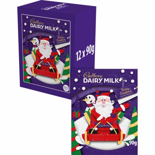 Dairy Milk Advent Calendar 90g (Box of 12)
