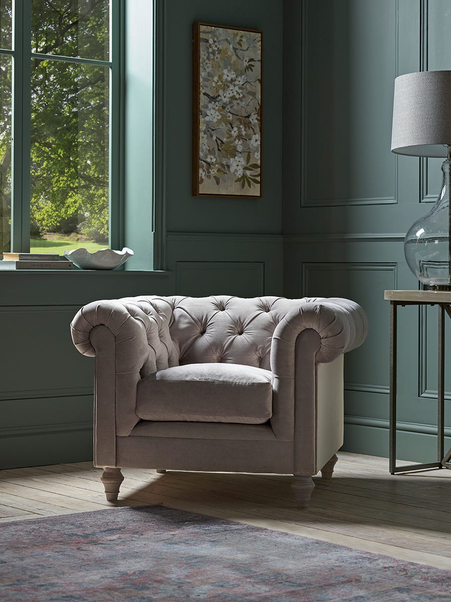 Dalvik Armchair - Cardamom Opulent Cotton Velvet