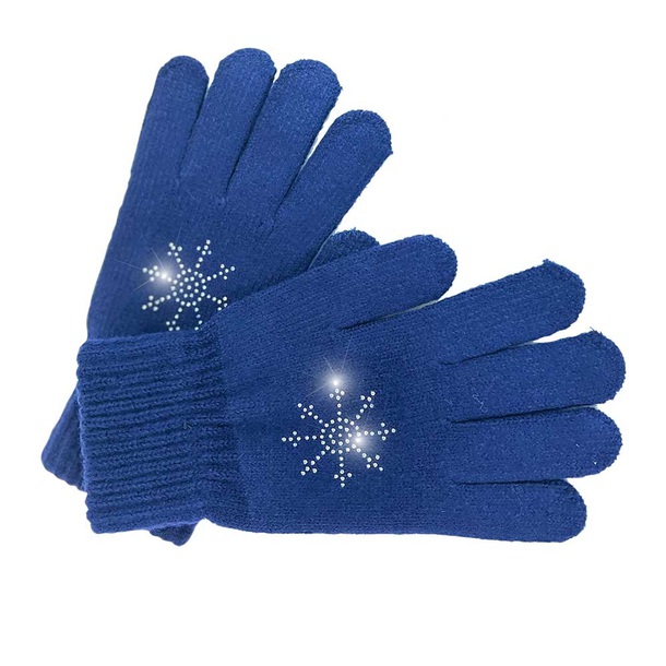 Easylife Sparkling Snowflake Design Stylish Knit Glove, Cotton
