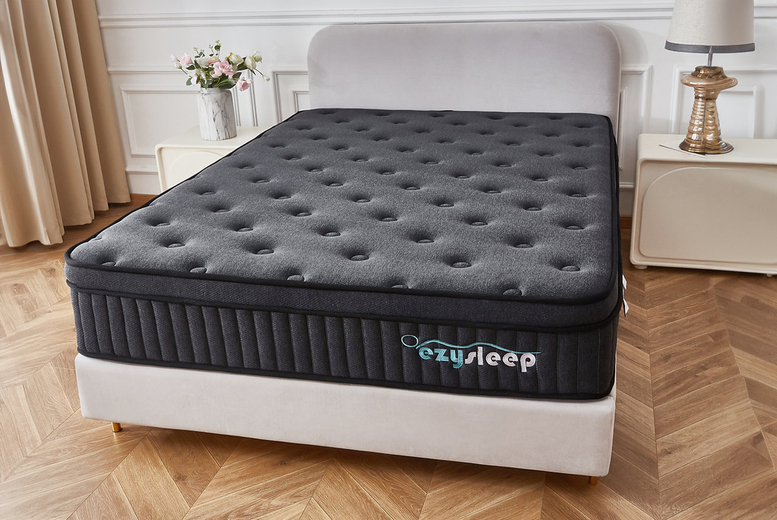 Ezy Sleep Onyx Spring Foam Hybrid Mattress - 24cm or 30cm & 6 Sizes! | Wowcher