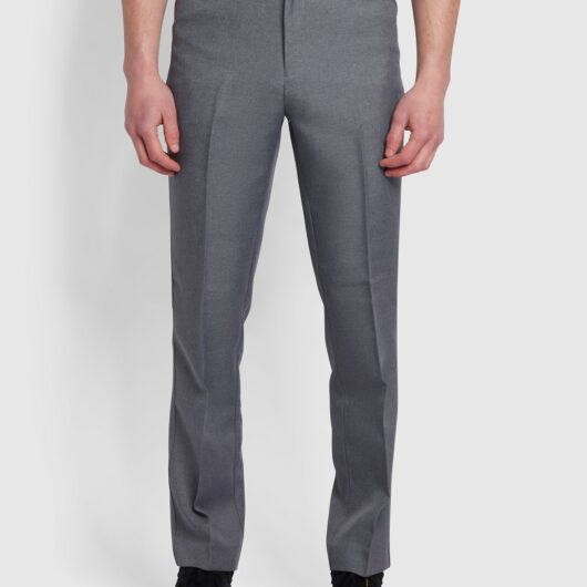 Farah Roachman Frogmouth Anti Stain Twill Trousers In Grey