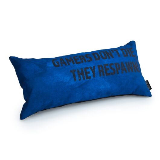 Gaming Cushion - Gamers Don't Die, They Respawn! - Blue