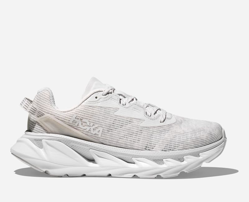 HOKA Elevon 2 TS Everyday Run Shoes in White/Cosmic Grey, Size 8