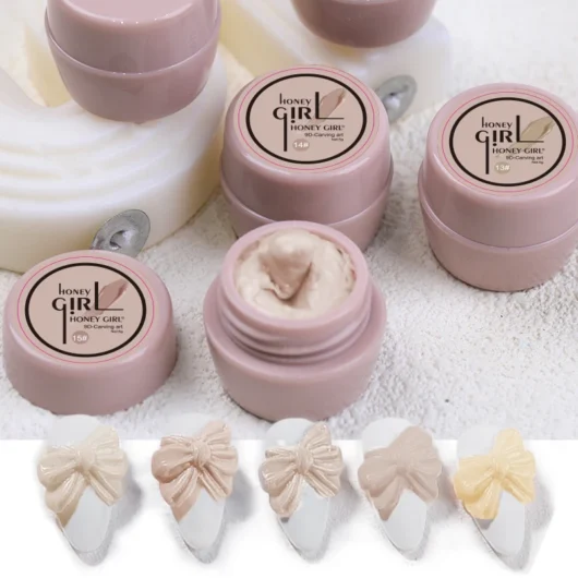 HONEY GIRL DIY French Style Vegan Non-Toxic Eco-Friendly Long-Lasting 3D Sculpture Carving UV Gel Polish for Nail Decoration