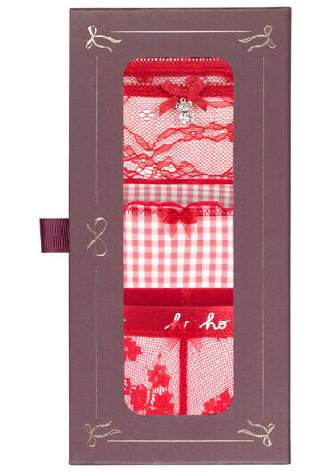 Hunkemöller Christmas Thong Giftset Red