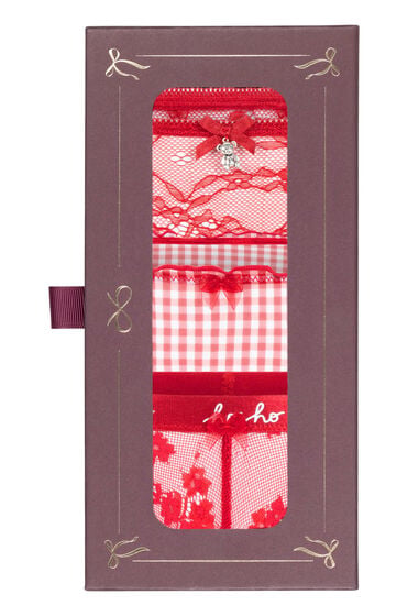 Hunkemöller Christmas Thong Giftset Red