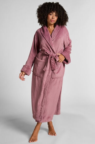 Hunkemöller Soft Fleece Bathrobe Purple