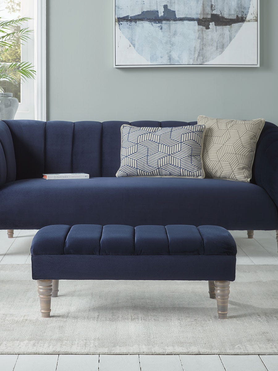 Kemi Ottoman - Laurel Opulent Cotton Velvet
