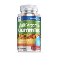 MultiVitamin Gummies with Vitamin A, B, D, C & E - 60 Gummies - 60 Gummies - Strawberry Flavour