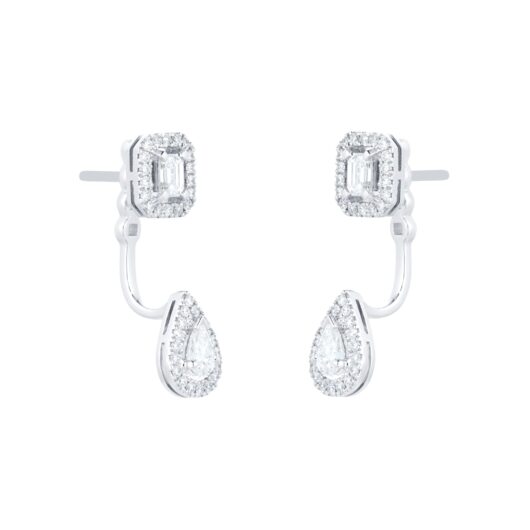 My Twin Diamond Drop 0.86cttw Diamond Earrings