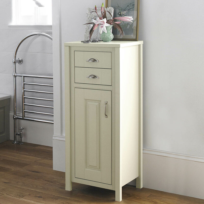 Nes Home - Chiltern 500mm Traditional Freestanding Tall Boy Storage Unit Ivory