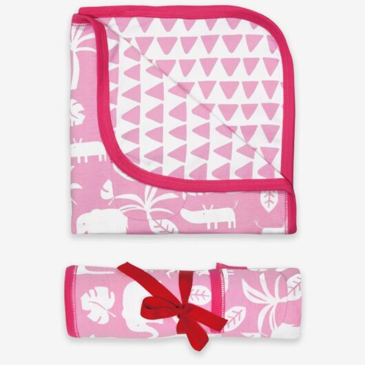 Organic Pink Jungle Blanket