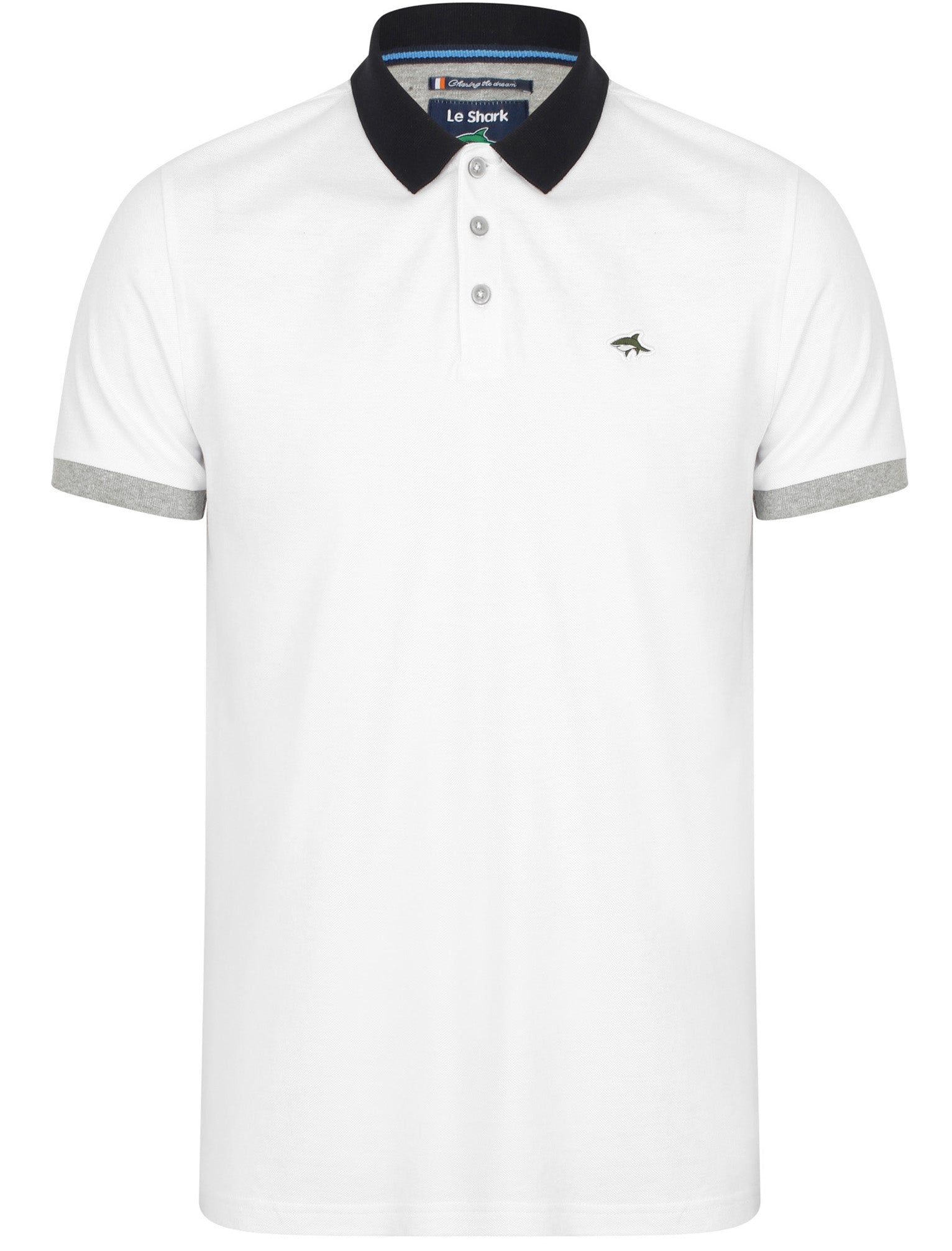 Polo Shirts Langstone Cotton Pique Polo Shirt In Optic White - Le Shark / S - Tokyo Laundry