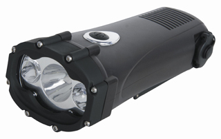 Powerplus Shark Wind Up LED Flashlight and Mobile Phone Charger