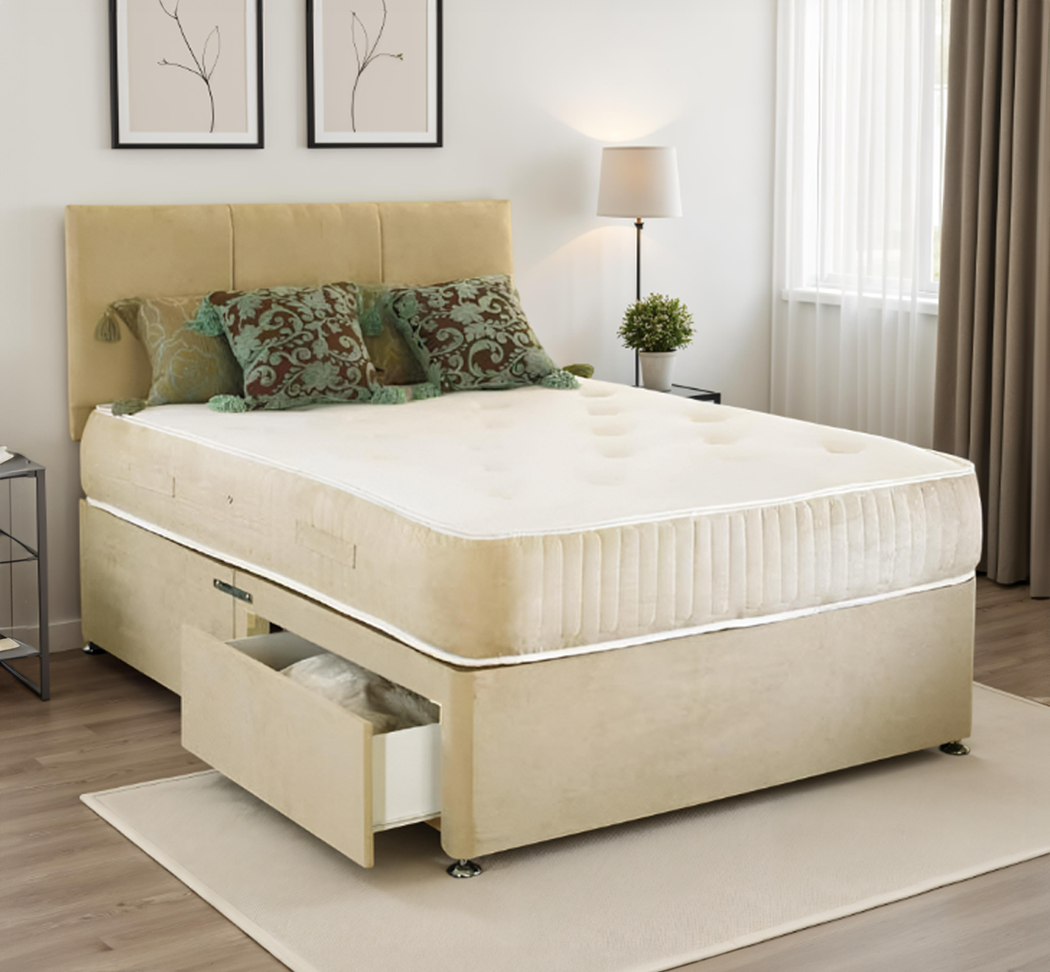 Revive 3ft Single Divan Bed & 1500 Pocket Memory Foam Mattress