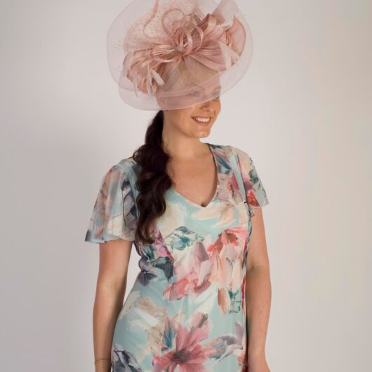 Rose Large Fascinator with Large Bow