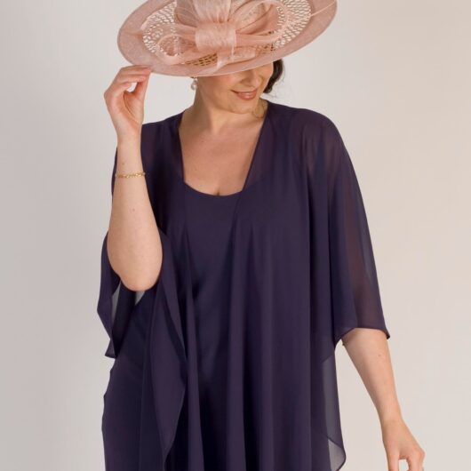 Rose Large Hatinator with Lattice Brim, Sinamay Bow & Feathers