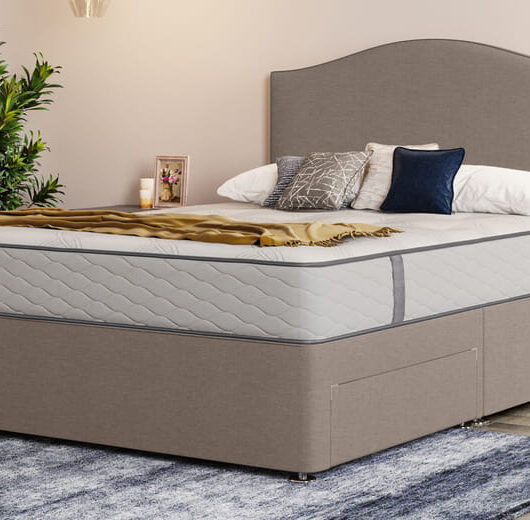 Sealy Ortho Plus Bronze Mattress + Premium Divan Bed, Carbon, 4 Drawer, Double