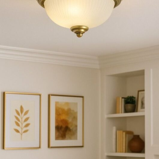 Searchlight 7622-11AB Flush fitting with Antique Brass Trim