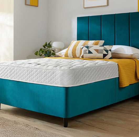 Silentnight Essentials Value Mattress + Premium Divan Bed, Carbon, 4 Drawer, Double