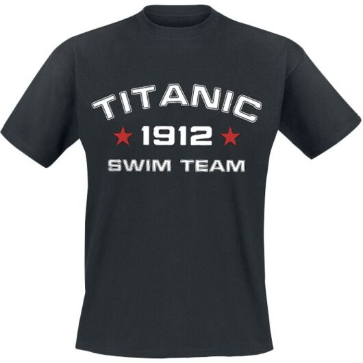 Slogans - Fun T-Shirt - Titanic Swim Team - S to 5XL - for Men - black