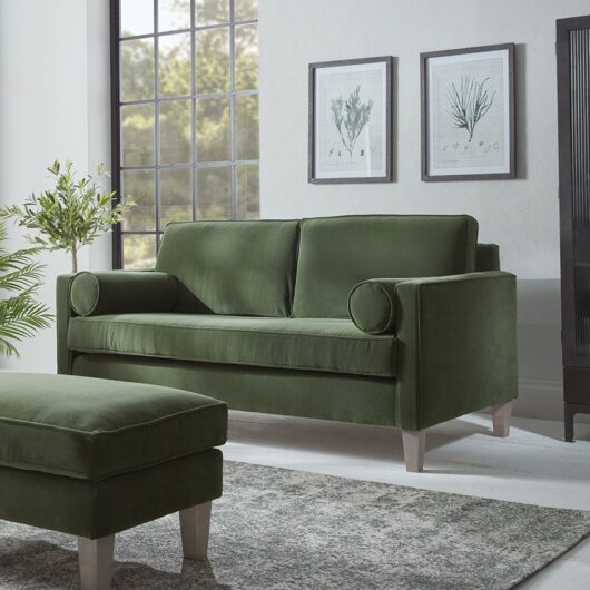 Toulon Three Seater Sofa - Cumin Opulent Cotton Velvet