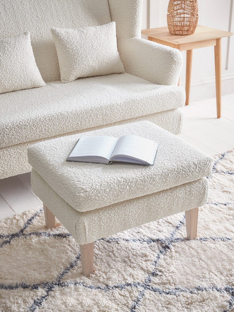 Trosa Ottoman - Mink Grey Opulent Cotton Velvet