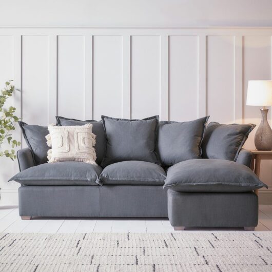 Umea Chaise Right Hand Facing Sofa - Peony Wide Cotton Stripe