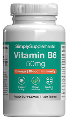 Vitamin B6 50mg (360 Tablets)