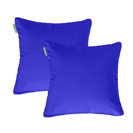 Water Resistant Outdoor Scatter Cushions Garden Furniture Decorative Pillows - Blue / Pack of 2