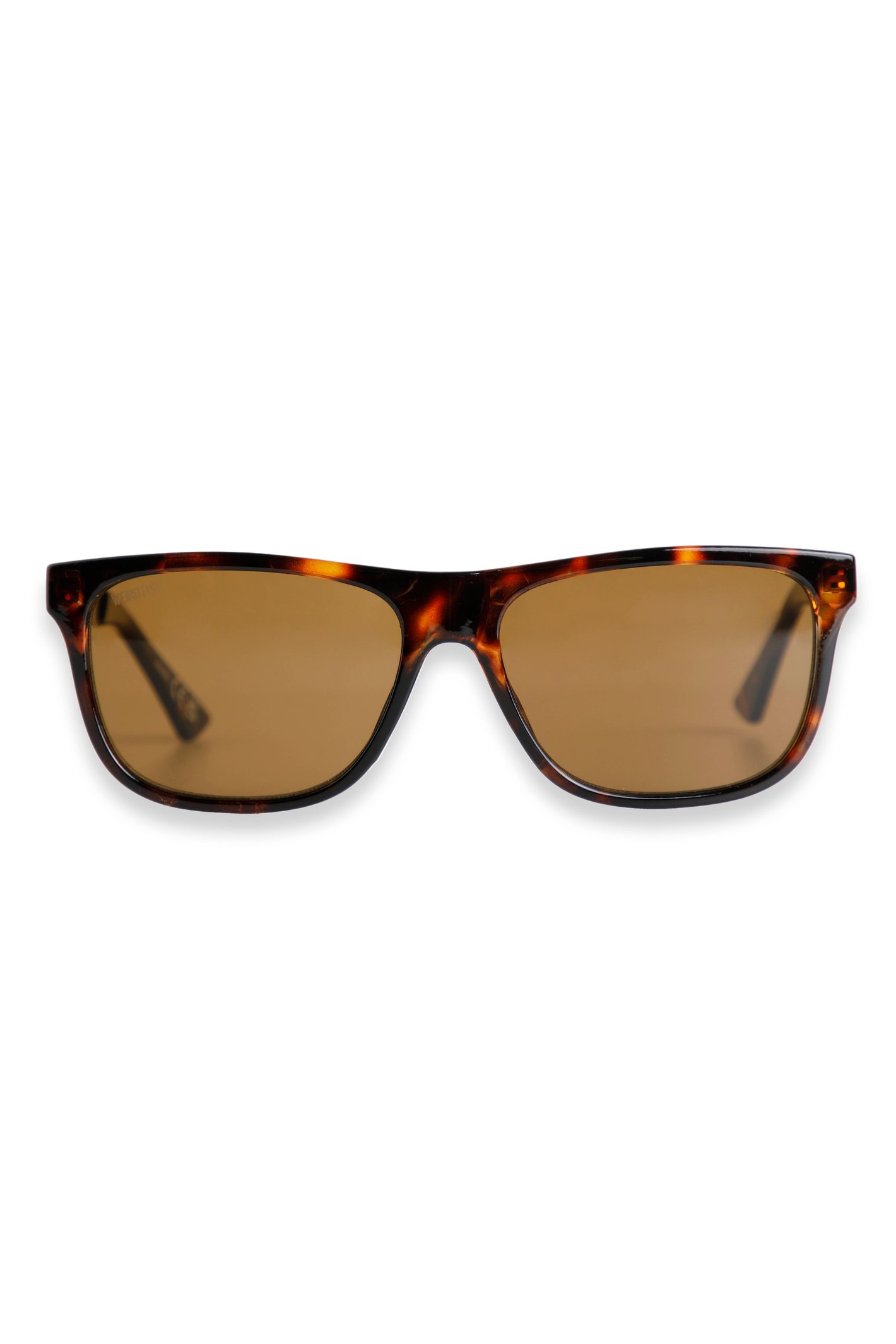 Weird Fish Charlton Rectangular Sunglasses Antique Tan Size ONE