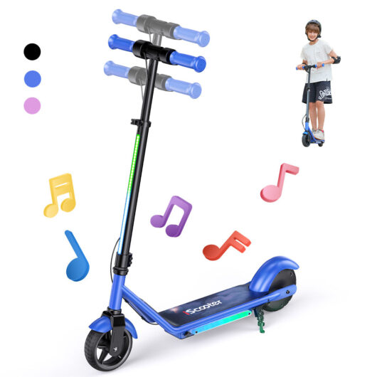 iScooter iK3Pro/iK1S Electric Scooter for Kids with Colorful Lights - iK3Pro Blue